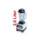 Professional Smoothie Maker Power Mixer Blender Icecrusher 2.0 l with stainless steel knife (6 integrated steel Überkingen) - with the powerful 3PS motor - ideal for green smoothies (household goods)