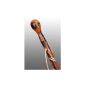 Walking stick made of wood - Knauf floor chestnut flamed shot with leather loop