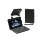 Navitech Cover / Case / Cover with German Qwerty Keyboard with Micro USB for the Android Tablet 7 