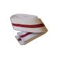 . Professional Kniebandagen 200cm T25 - Ideal for power sports, powerlifting, bodybuilding, powerlifting color: white / red (Misc.)
