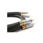 Ricable Hi-End RH2 - 2 meters - cable Stereo Hi-Fi audio signal RCA 2m / 2m.  Hi-End quality for connecting analog sources to the amplifier with stranded copper conductors OFC and professional connectors.  Italian design and lifetime warranty.  (Electronic appliances)