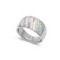 Silver Ring end Synthetic Opal - Opal White (Jewelry)