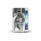 Hull Stuff4 / Samsung Galaxy Mini S5 / Wolf Design / Zoo Animals Collection (Wireless Phone Accessory)