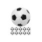 10 pieces kicker balls made of ABS, color: black / white (classic football optics), hard and fast, diameter 31mm, foosball kicker balls Ball (Misc.)