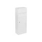 MEFA parcel mailbox Hazel (477) - white RAL 9016 - Stand Mailbox - Letters + packages - taking forward - Security lock