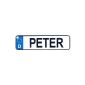 Albatros mini license plate nameplate Peter (Office supplies & stationery)