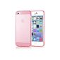 delightable24 Cover TPU Silicone Apple iPhone 5 / 5S Smartphone - Pink Transparent (Electronics)