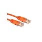 Gigabit Ethernet 0.5m Cat 6 Patch Lead / Orange LAN RJ45 network cable (Electronics)