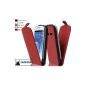 Cadorabo!  Samsung Galaxy S3 I9300 and I9305 S3 NEO LTE Case / Cover Protection and safety magnet closure Ciur design: Red Flip Case (Electronics)