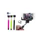 Gadget Inbox ™ - Black Retractable Telescopic Bluetooth wireless handheld shooting shutter Selfie monopod stick with built-in battery for iPhone 6 5s 5c 5 4s Samsung Note 4 3 S5 S4 SE Xperia Z3 Z2 Z1 and many more Compatble with IOS 4.0 / Android 3.0 (length to 1005 mm) (Electronics)