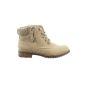Sopily - Women's Fashion Boots Combat Boots riding boots - Cavalier Low boots zipper heel chunky heel - Beige (Textiles)