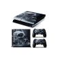 Cover PS4 burning skull FULL BODY accessory Sticker Decal Skin Wrap for PS4 Playstation 4 (Video Game)