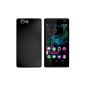 Black Cover Wiko ridge Fab 4G - Hull semi matte back and glossy on the sides dedicated to Wiko ridge Fab 4G (Electronics)