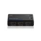 deleyCON HDMI Switch Splitter 3 Port Auto - 3D Ready 1080p up - including remote control -. [3x IN / OUT 1x] (optional)