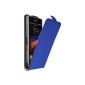 mumbi Leather Flip Case Sony Xperia Z1 Compact Leather Case blue (accessory)
