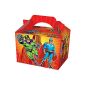 German Trendseller® - 8x Super Hero chests cardboard Birthday Party Loot ┃ ┃ with handle ┃Fête Dino (Toy)