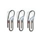 Wall hangers Trombone Chrome Metal Clip Set of 3 hooks Balvi