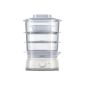 Philips HD9125 / 00 Steam Cooked white 3 bowls Built / beige, 900W, aroma diffuser and spices, cover serving as a receptacle for baskets (Kitchen)