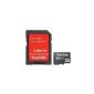 SanDisk 16GB microSDHC Memory Card Class 4 with adapter SDSDQM-016G-B35A (Personal Computers)
