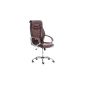 CLP office chair TORRO, claret with sturdy iron cross, leatherette upholstery, in up to 7 colors