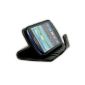 ABZ-S Leather Case for Samsung Galaxy S3 i8190 with MINI Stand function - black (Shoes)