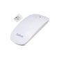 Daffodil WMS500W 2.4GHz wireless mouse with mini USB receiver and adjustable DPI, powered by 2 AAA batteries (included) - White Color (Electronics)