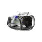 Karcher RR510 Boombox (CD / MP3 player, FM radio, cassette, USB 2.0, 100 Watt (PMPO)) Silver (Electronics)