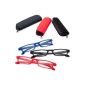 Fashionable reading glasses reading aid with Soft Touch Finish and glasses case + 1.00 to + 3.00 diopters (Misc.)