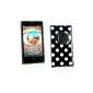 Me Out Kit FR TPU Gel Case for Nokia Lumia 1020 - black and white dot pattern (Wireless Phone Accessory)