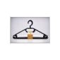 Hangers 50-pack in black - with anti-slip grooves and tie racks and belt holder
