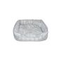 Pet bed dog bed cat bed pet cage dimensions: 60x50x18 cm ~ + high quality size M gray striped with Knuddelkissen + moisture protection (Misc.)