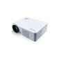 (Native Resolution: 800 * 600, support 720P, 1080P, AV / VGA / HDMI 2 * / USB / YPbPr / S-VIDEO) Professional Portable LED HTP-33 Digital Projector Multimedia Projector Beamer White (Electronics)