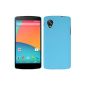 Hard Case for Google Nexus 5 - gummed light blue - Cover Cubierta PhoneNatic ​​+ protection film (Electronics)