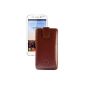 Original Favory Case Bag for / Wiko Stairway / Leather Case Mobile Phone Case Leather Case Cover Sleeve Case Cover with flap retraction function * In Brown (Electronics)