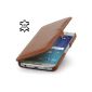StilGut® book type with clip, cover, case, leather case for Samsung Galaxy S6, cognac (Wireless Phone Accessory)