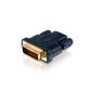 CSL - HDMI to DVI adapter | (male 24 + 1) DVI-D Male to HDMI Female | FULL HD | 1080p | Beamer PS3 and many more (electronic)
