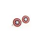 GILIND cuff-buttons Superhero Captain America Shield Pentagram + Gift Box (Jewelry)