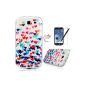 ZSTVIVA Silicone Cover Shell Case Skin Gel TPU Cover for Samsung Galaxy S3 S III i9300 GT-i9300 Painted painting series Colorful Little Heart Shape Design Style Silicone Case shell back Case Cover Mobile Phone Case + Flower Anti Dust Plugs + Stylus Touch Pen + mobile phone screen Protector (Electronics)