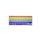 MiNGFi German keyboard silicone protective cover QWERTY for MacBook Pro 13, 15, 17 Air 13 inch EU KeyboardLayout Silicone Cover - Rainbow / Rainbow (Electronics)