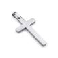 Konov Cross Necklace Pendant Jewelry Men - Chain 50 cm (Length Selectable) - Prayer - Christian - Stainless Steel - Men and Women - Silver Colour - With Gift Bag - F22754 (Jewelry)
