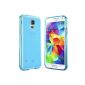 Samsung Galaxy S5 shell in Blue - Silicone Skin Case Cover Skin for Galaxy S5 (Electronics)