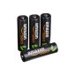 AmazonBasics Pre-charged Ni-MH batteries, AA, 500 cycles (typical 2500 mAh, 2400 mAh minimum), 4 pieces (Electronics)