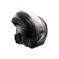 LS2 FF386 Ride motorcycle helmet - flip-up helmet - Integrated sun visor - black M (Misc.)