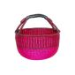 Large shopping basket / round basket Ø 40CM - prairie grass - Bolga GHANA AFRICA - FAIRTRADE