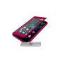 Case Cover and Stand ExtraSlim Glass Touch 4G Fab Wiko Ridge - Fuchsia and 3 + PEN FILM OFFERED!  (Electronic devices)