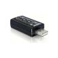 USB Sound Adapter 7.1 - DeLock -Virtual 7.1 Sound - Xear 3D Sound - with function keys - zusätlicher Sound Adapter - ideal for Skype (accessories)