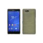 Silicone Case for Sony Xperia Z3 Compact - brushed gold - + Cover Cubierta PhoneNatic ​​protective films (Electronics)