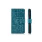3 in 1 blue cover + support portfolio crocodile imitation leather for Samsung Galaxy Note 2 N7100, different colors available (Electronics)