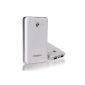 EasyAcc® External Battery 7000mAh Dual USB Powerbank Charger with LED Lamp Portable External Backup Battery for iPhone 5S, 5C, 4S (Apple adapter not included);  Samsung Galaxy S4, S3, Note 2 3; Google Nexus 5.4, Google Glass;  HTC One Mini, Bluetooth headsets, Android / Windows Smartphones, Colour: white (Wireless Phone Accessory)