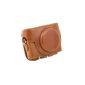 Design PU Leather Camera Bag for Sony Cybershot RX100 RX 100 camera bag fixed focus lens Brown (Accessories)